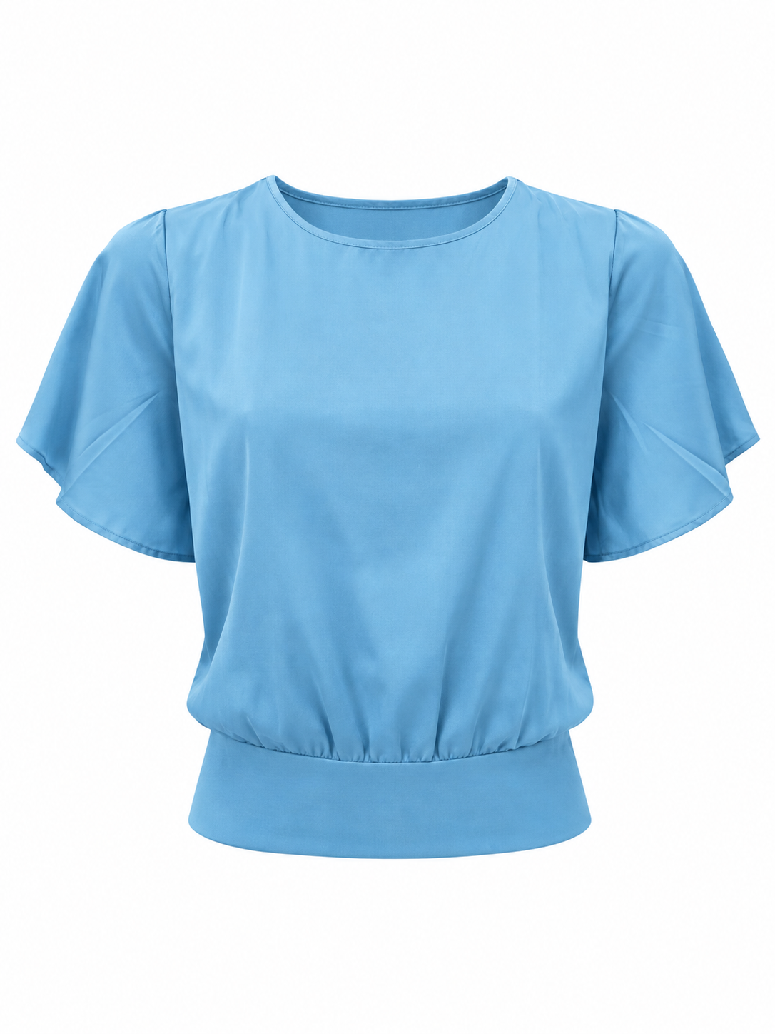 Blusa satin de pretina ancha