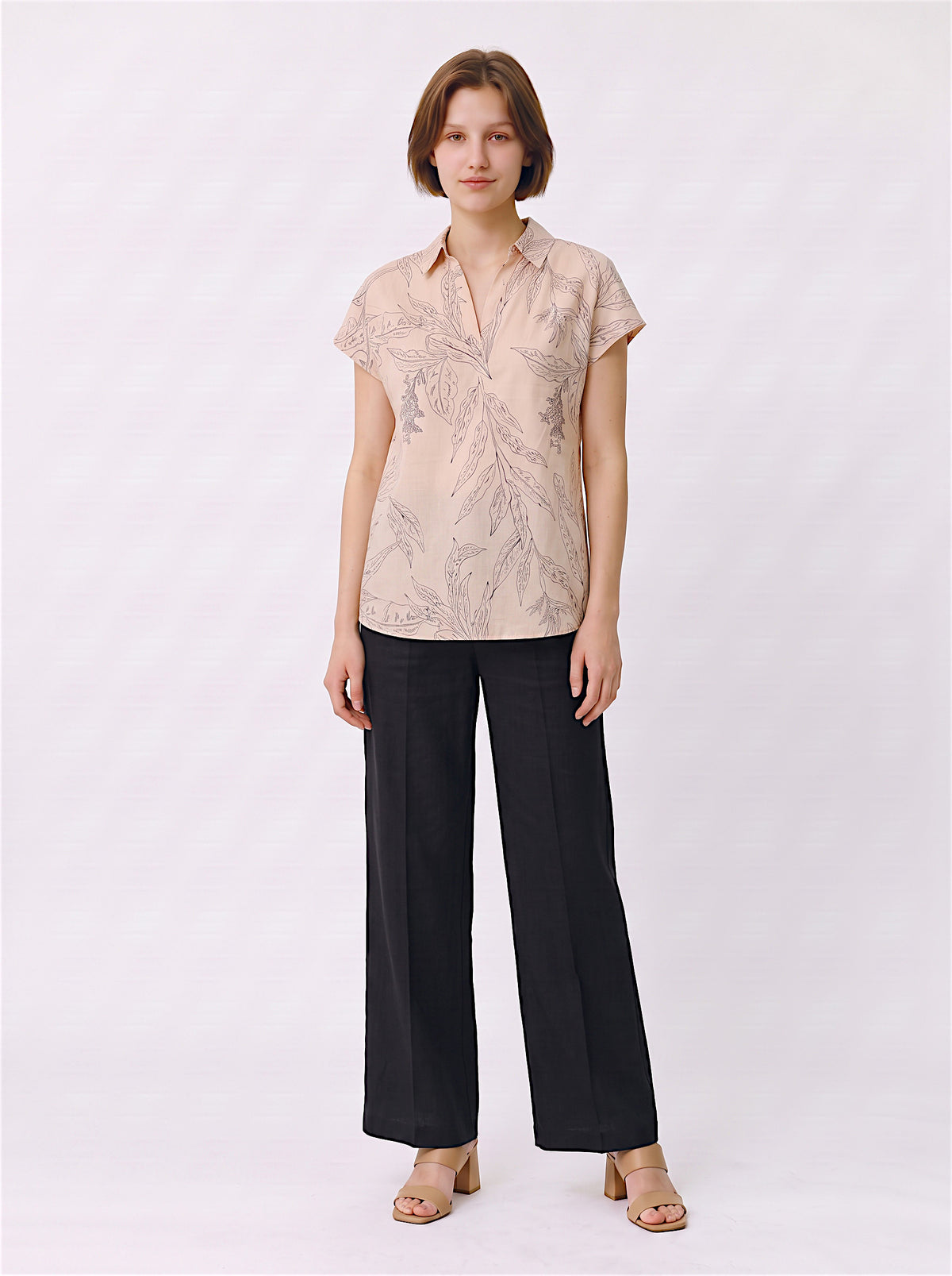 Blusa cuello camisero