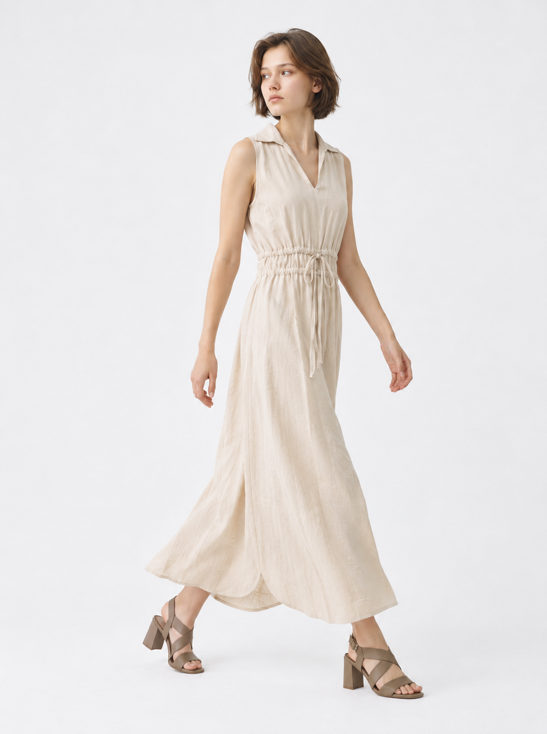 Vestido cuello camisero