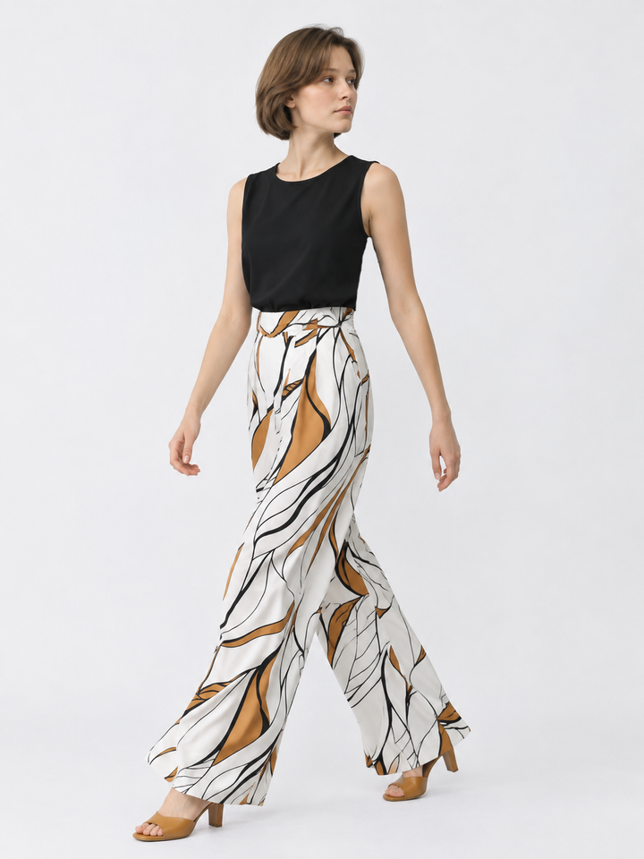 Pantalón palazzo print