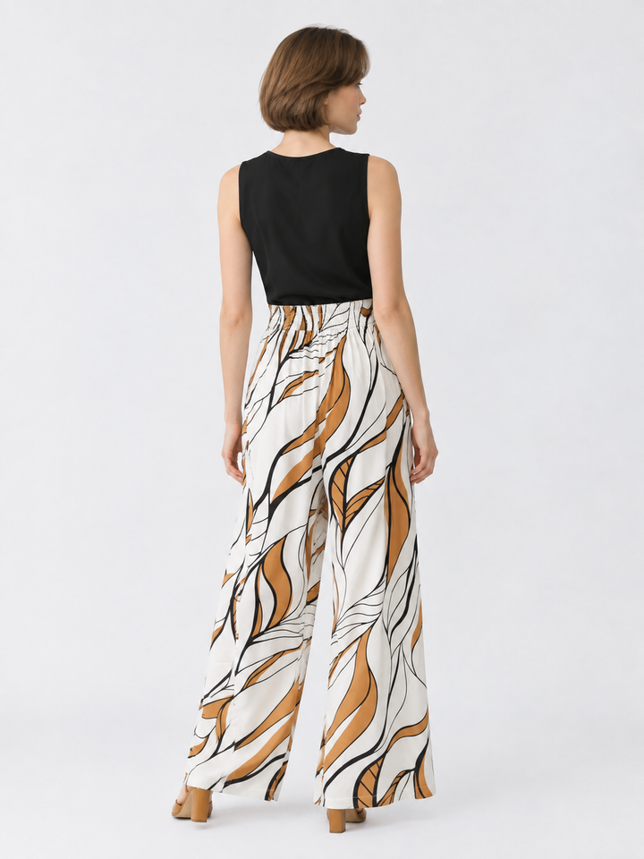 Pantalón palazzo print