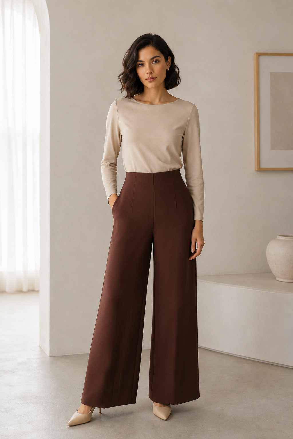 Pantalón Palazzo con pinzas