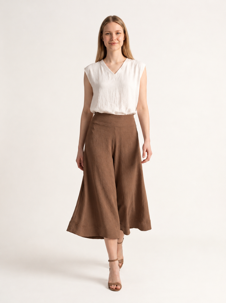 Blusa básica cuello V