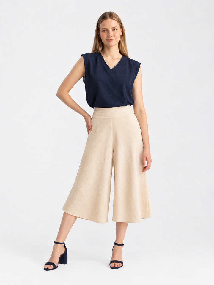 Pantalón Culotte de pretina alta