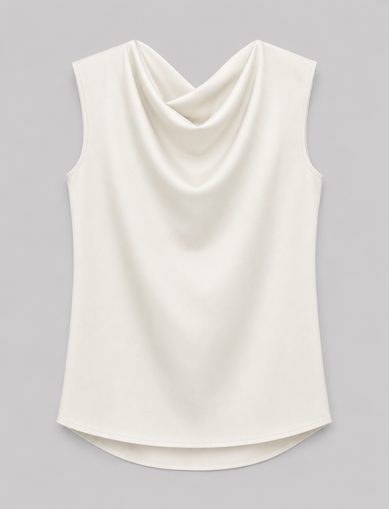 Blusa cuello con caída