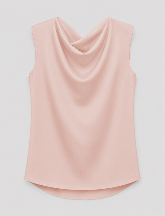 Blusa cuello con caída