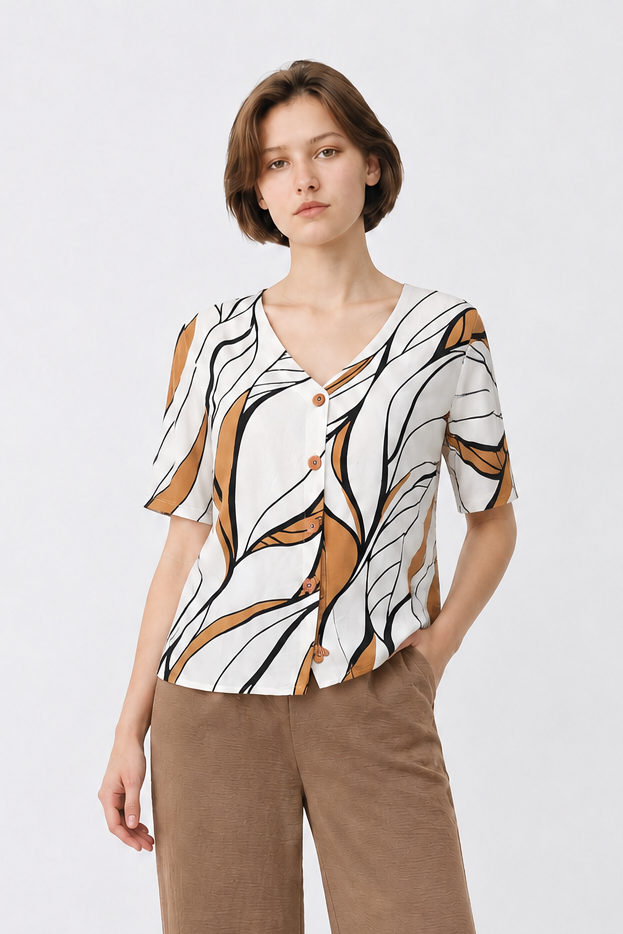 Blusa Print con botones