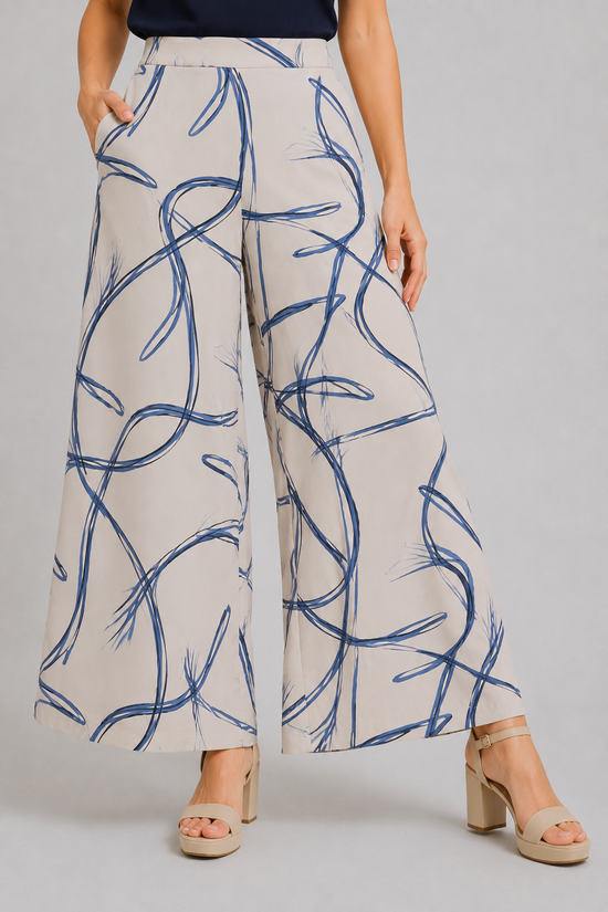 Pantalón palazzo print
