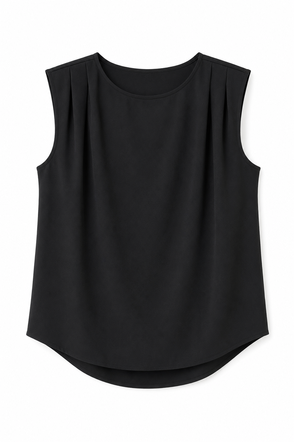 Blusa manga cero cuello redondo