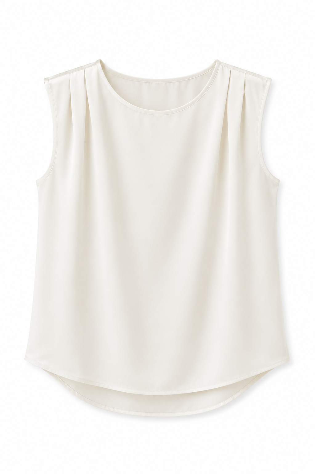 Blusa manga cero cuello redondo