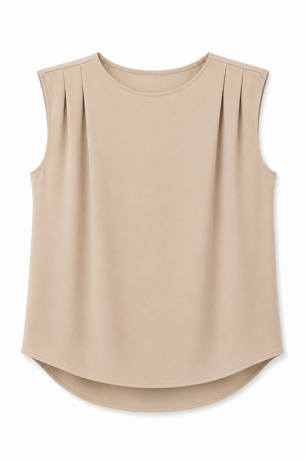 Blusa manga cero cuello redondo