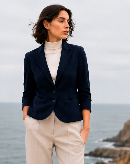 Blazer doble botón manga larga