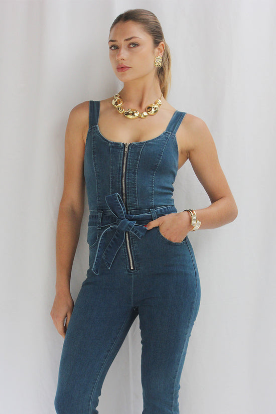 Enterizo Denim Palazzo