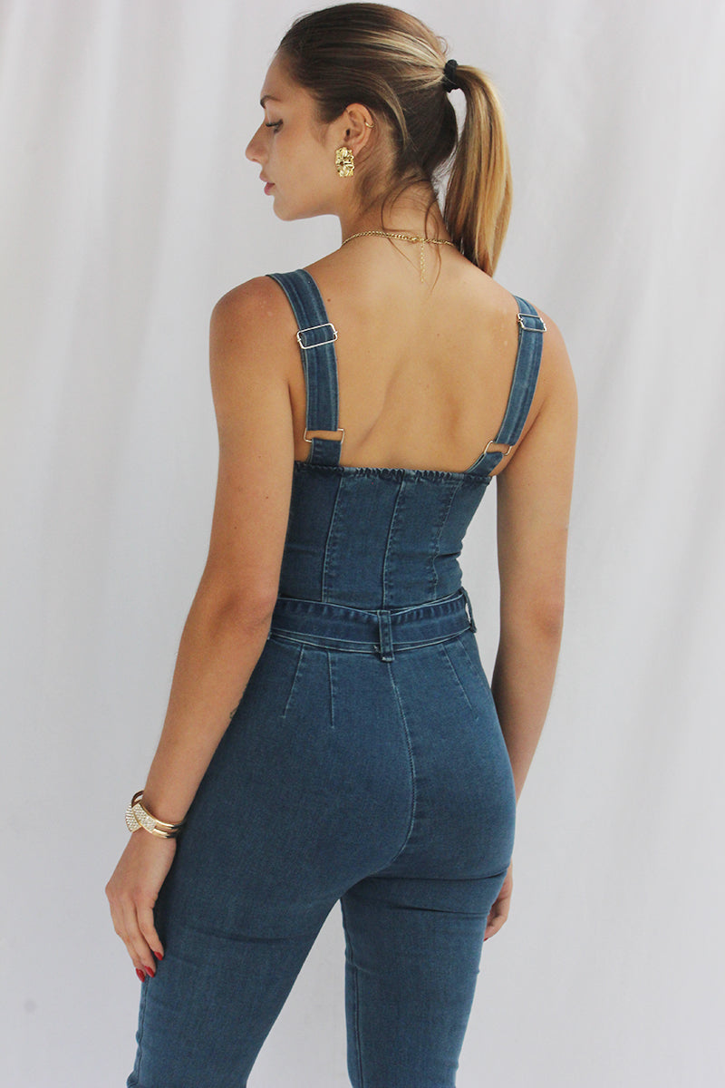 Enterizo Denim Palazzo