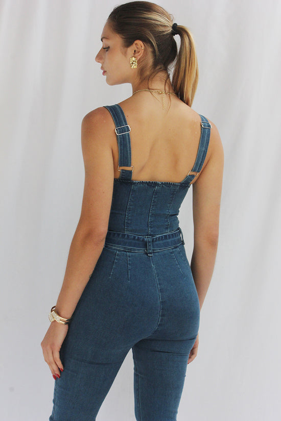 Enterizo Denim Palazzo