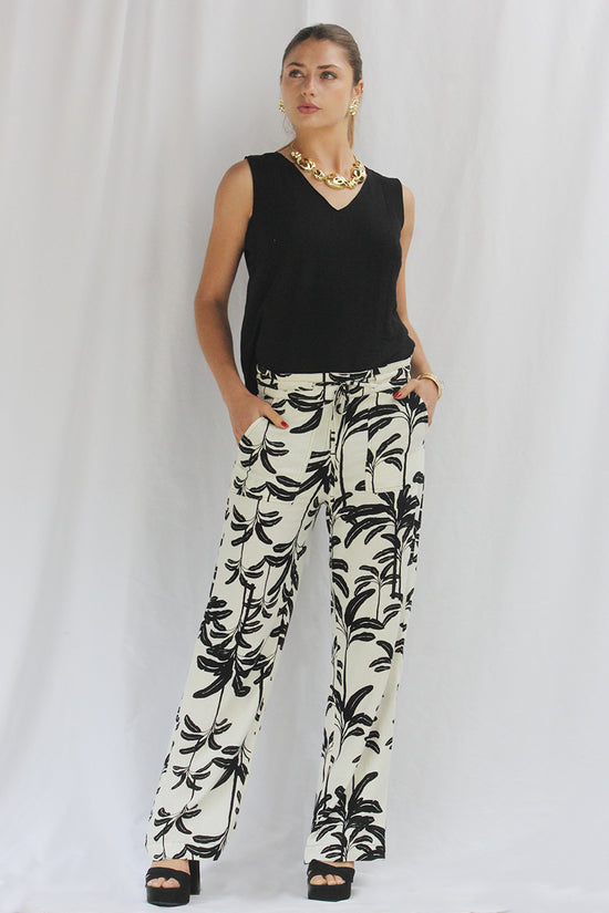Pantalón recto print