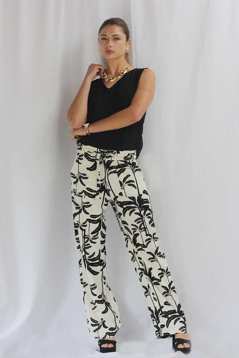 Pantalón recto print