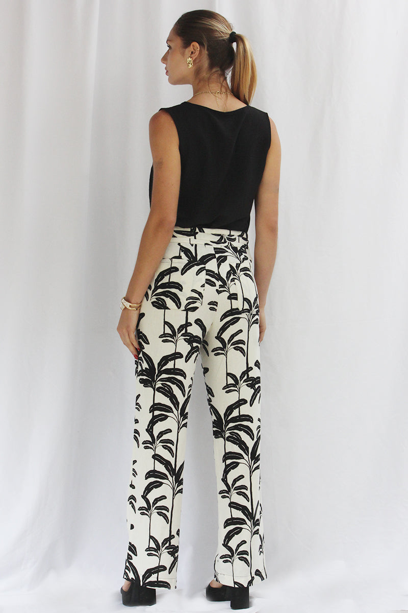 Pantalón recto print