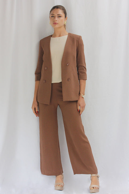 Chaqueta 3/4 botón lateral