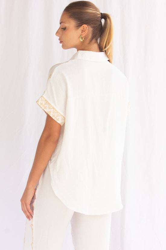 Blusa algodón con bordados