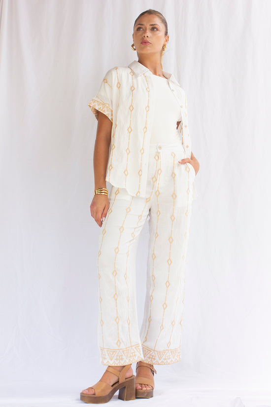 Blusa algodón con bordados