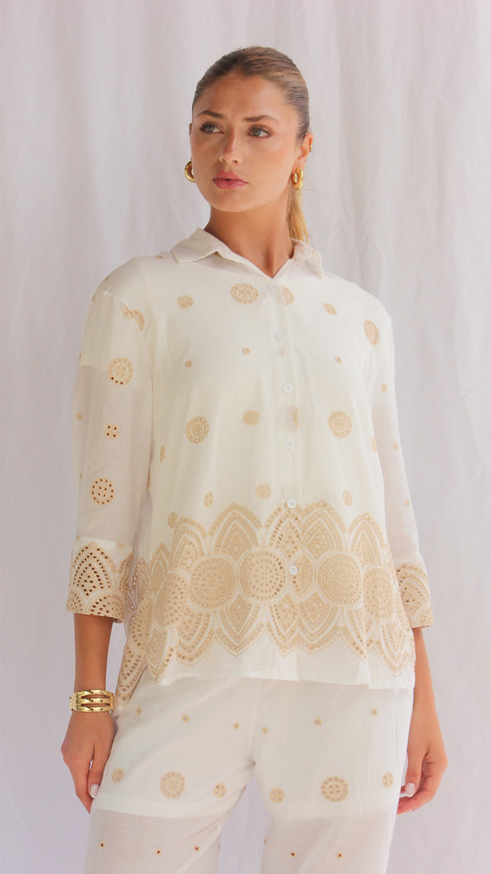 Blusa bordado mandala