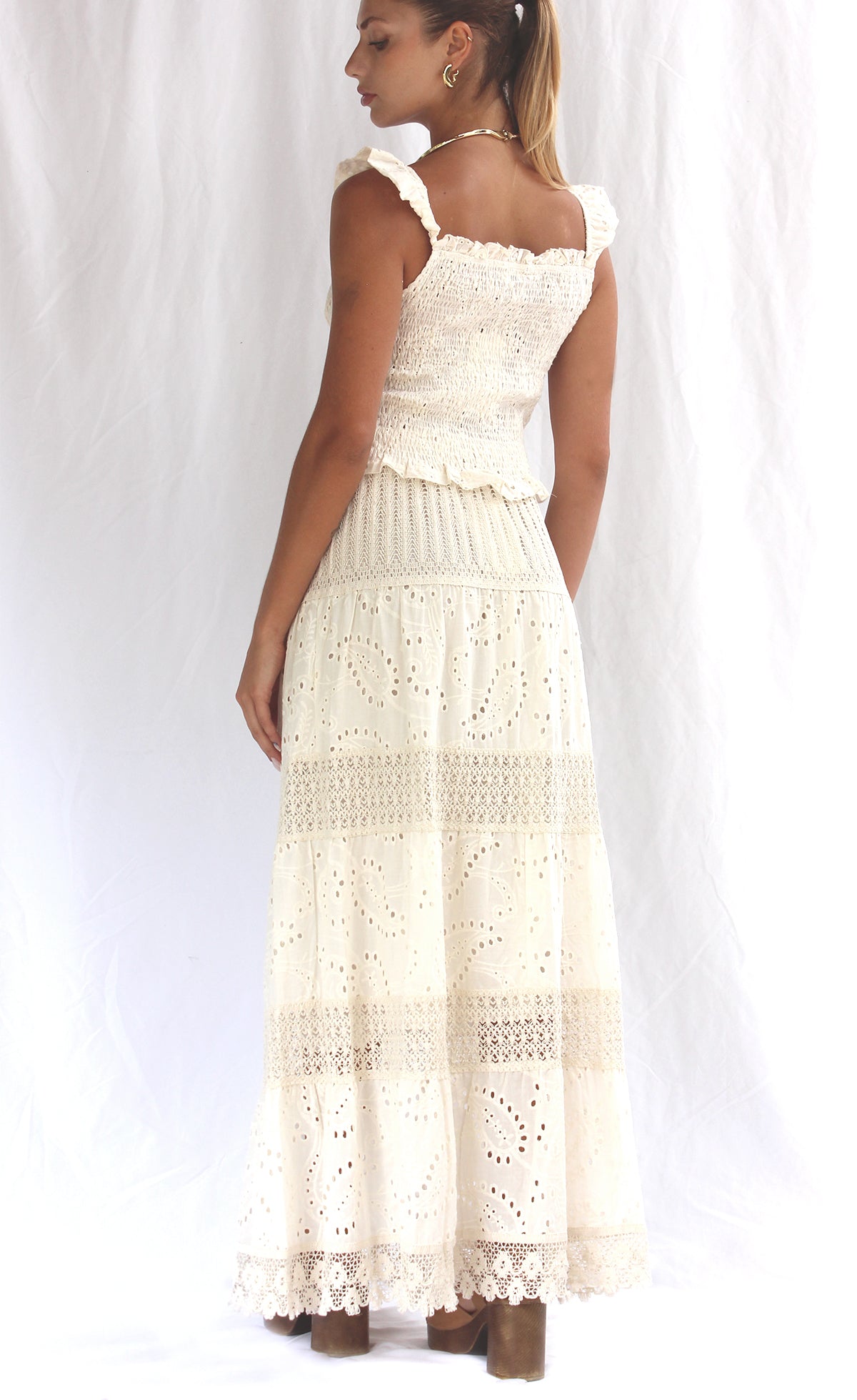 Falda ajustable de algodón tejido