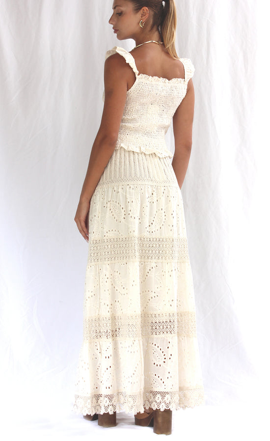 Falda ajustable de algodón tejido