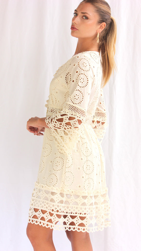 Vestido algodón tejido