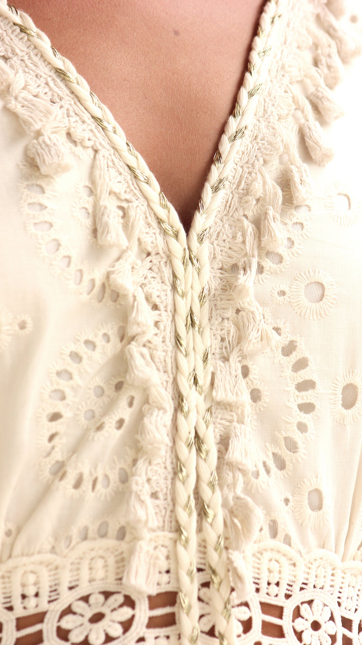 Vestido algodón tejido