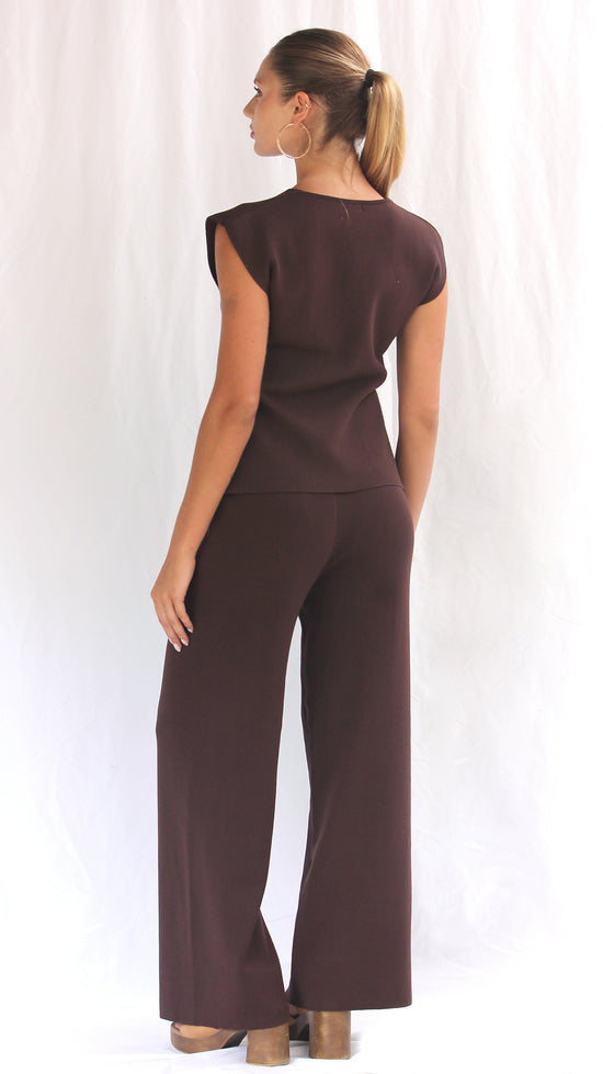 Pantalón palazzo con venas