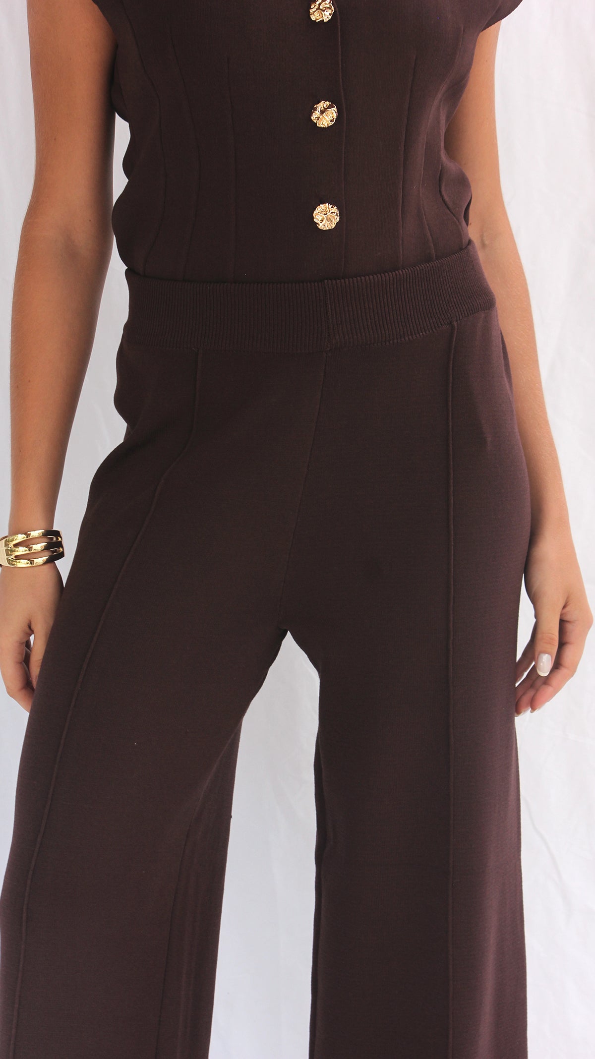 Pantalón palazzo con venas