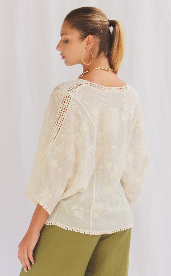 Blusa algodón manga larga