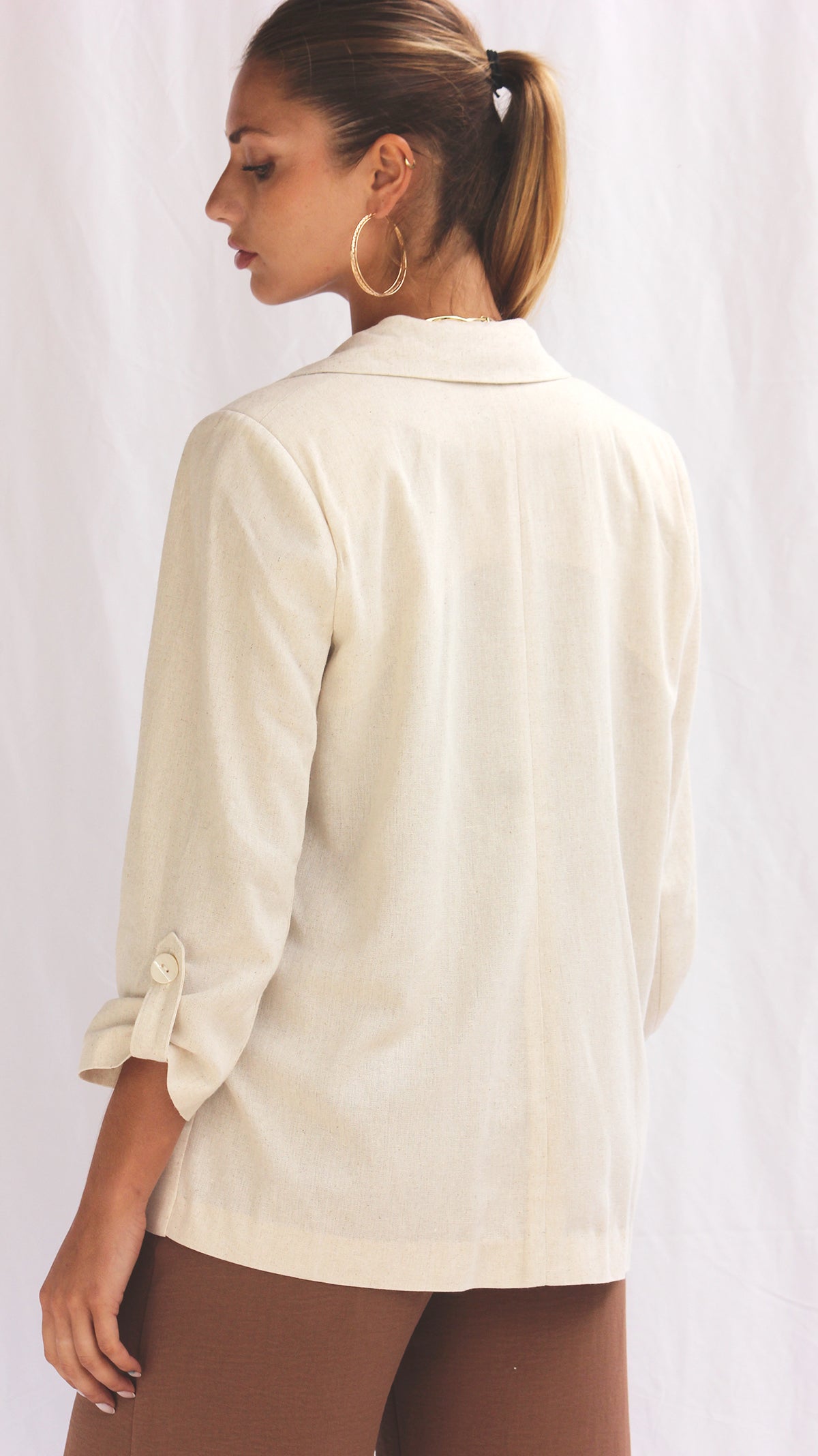 Saco oversize de lino