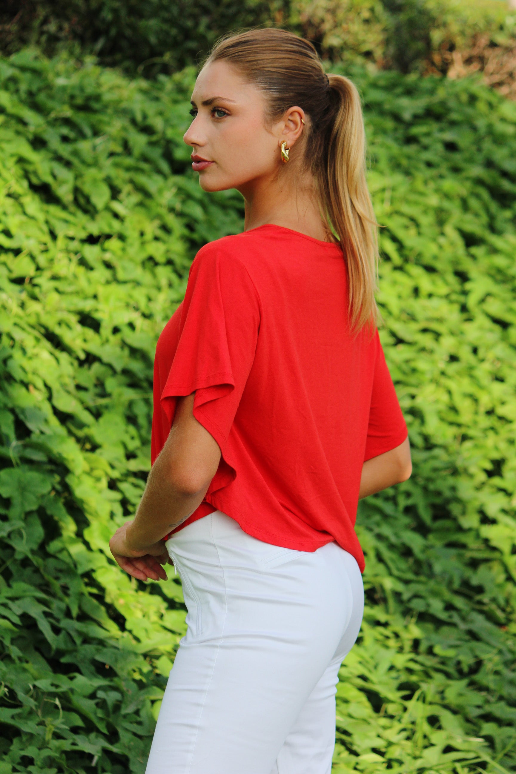 Blusa murciélago de viscosa