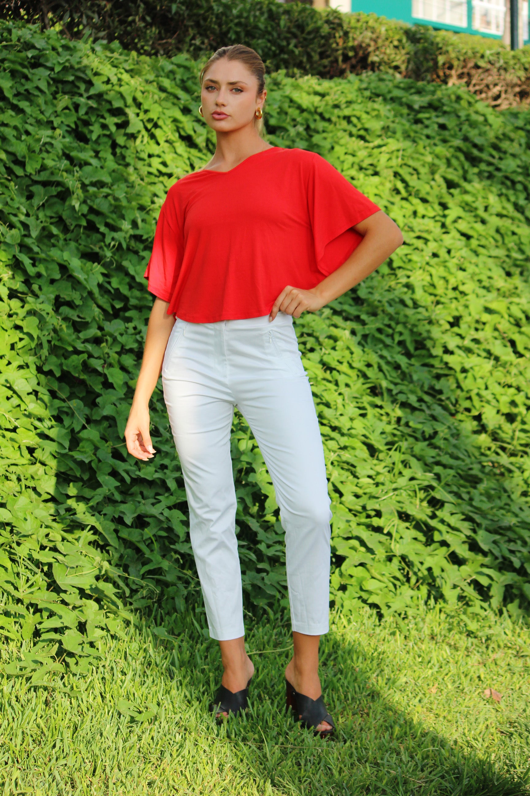 Blusa murciélago de viscosa