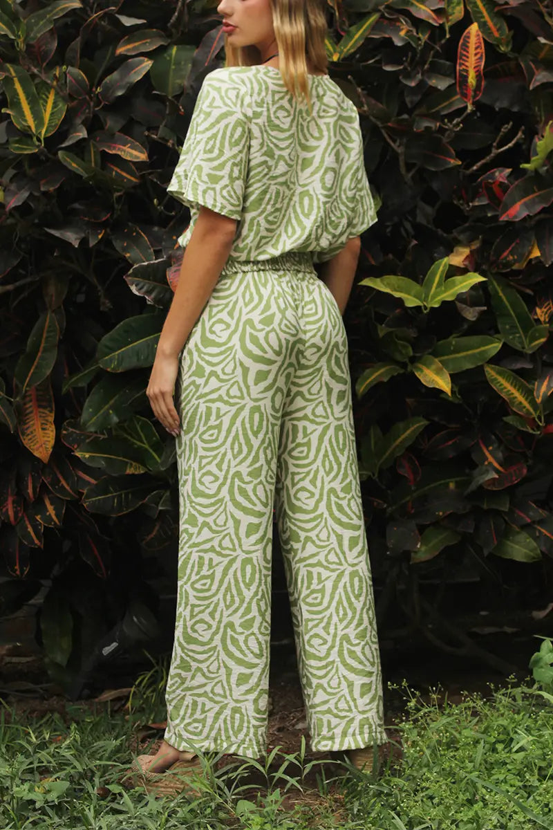 Blusa print con multiaguja