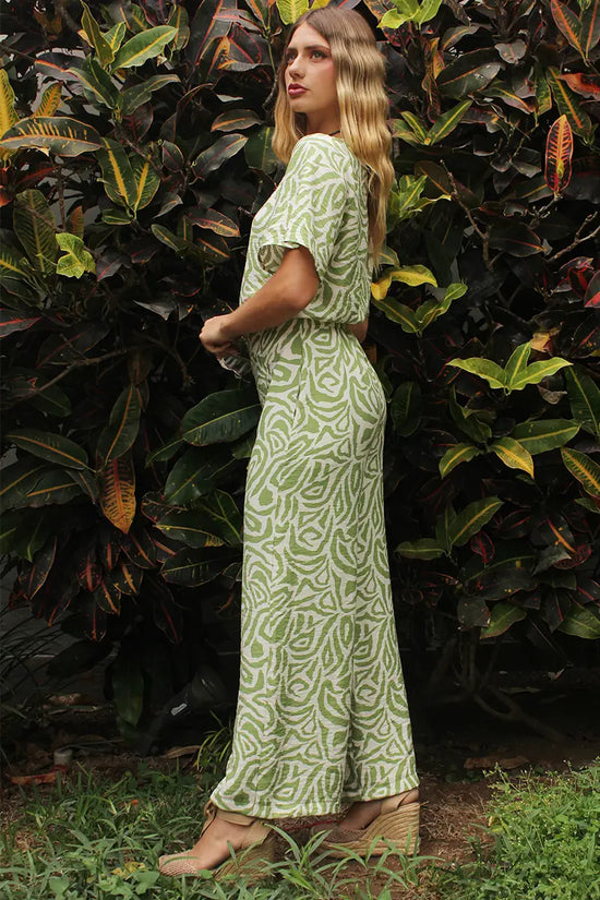 Palazzo print con pinzas