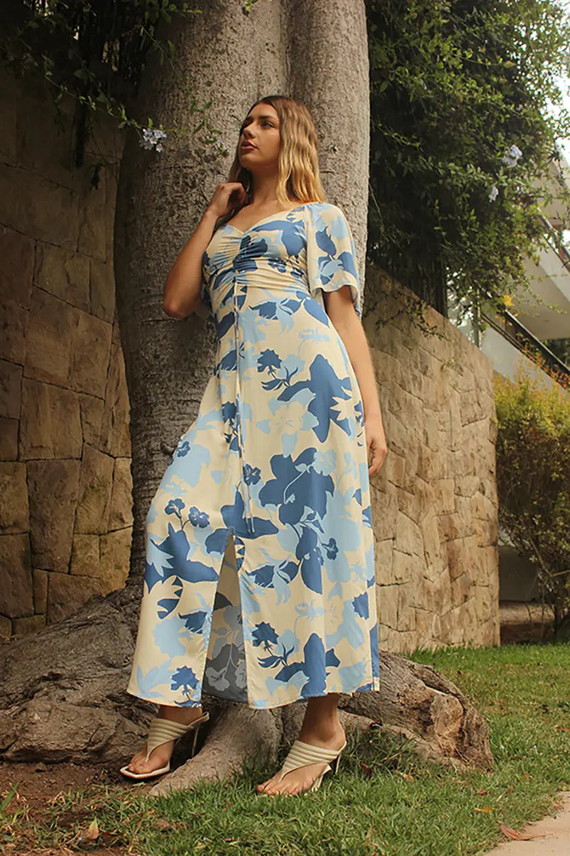 Vestido Floral Largo