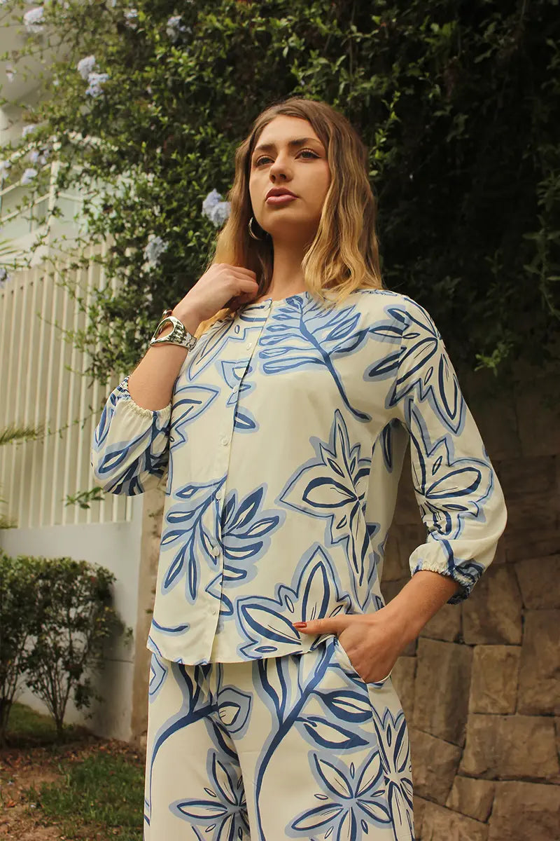 Blusa Floral 3/4