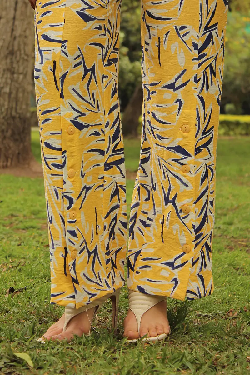 Pantalón Floral Amarillo