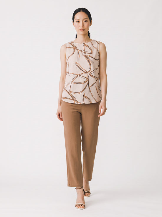 Blusa print con cruce posterior