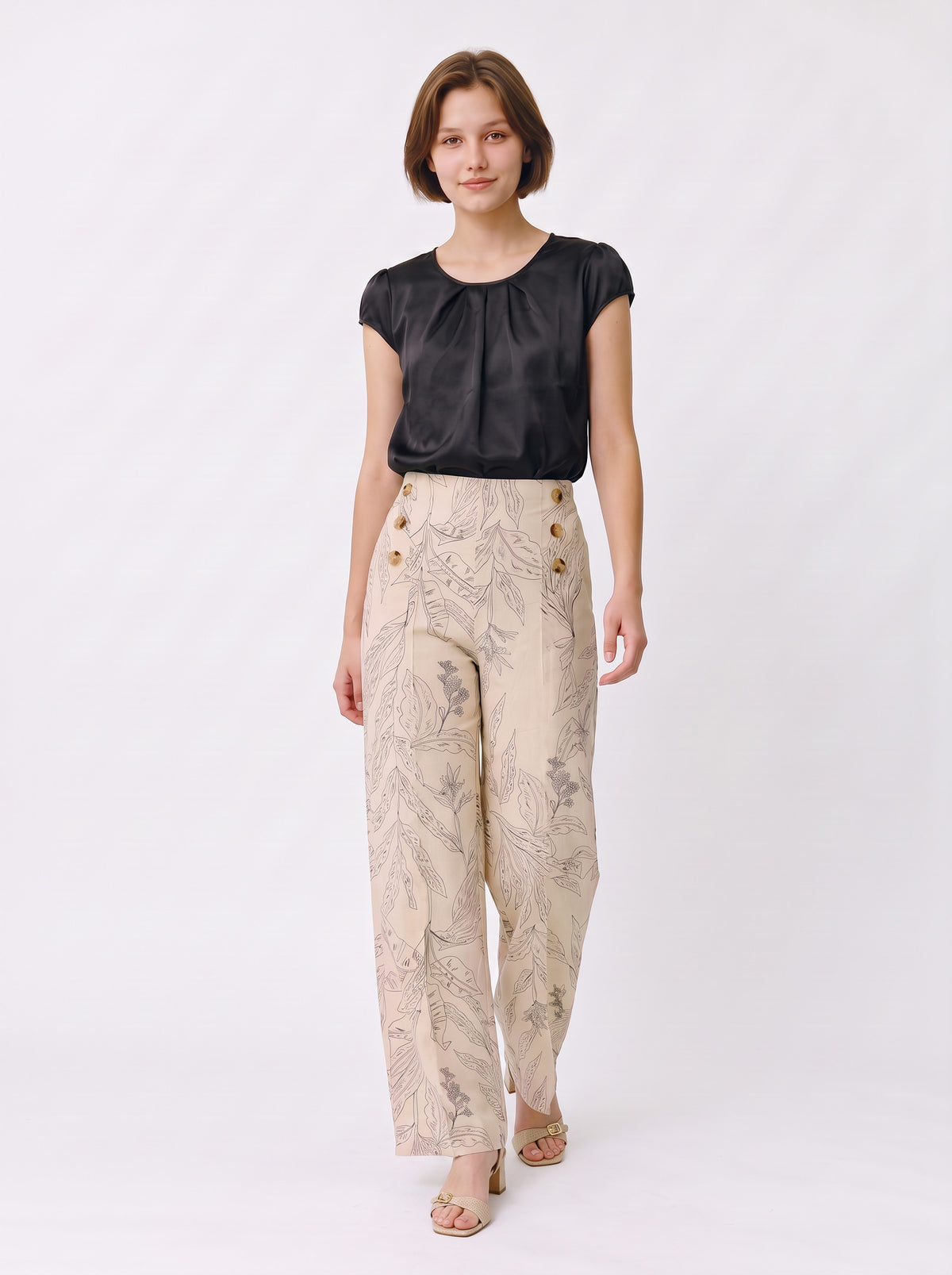 Pantalón Palazzo con botones