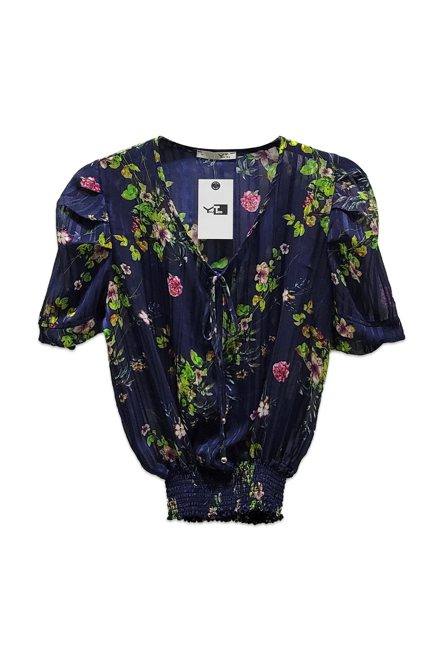 Blusa con pliegue en hombros