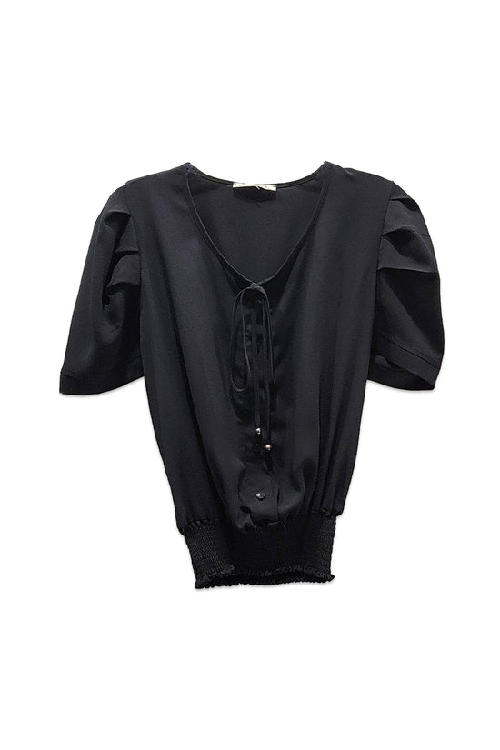 Blusa con pliegue en hombros