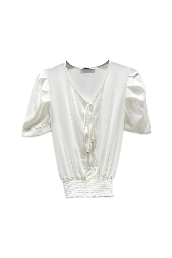 Blusa con pliegue en hombros