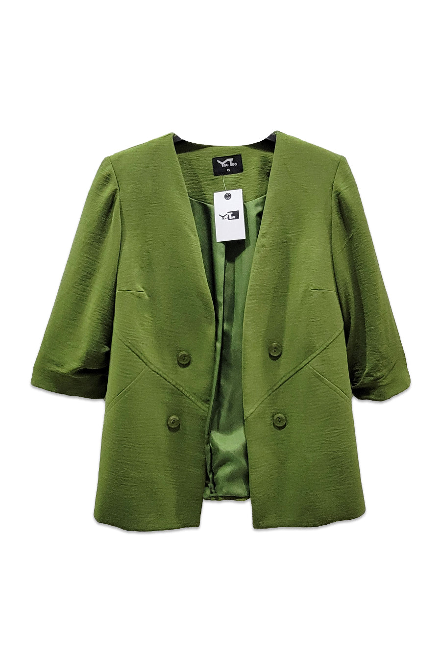 Chaqueta 3/4 botón lateral