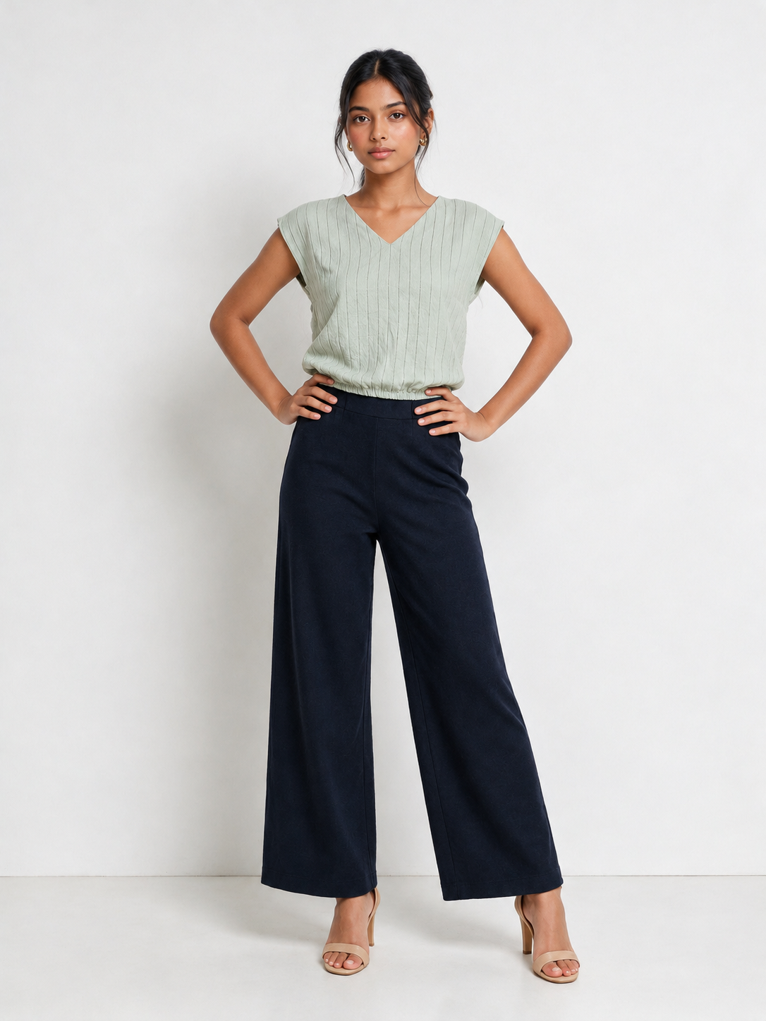 Blusa a rayas verde