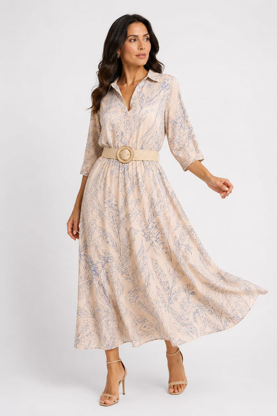 Vestido camisero con correa