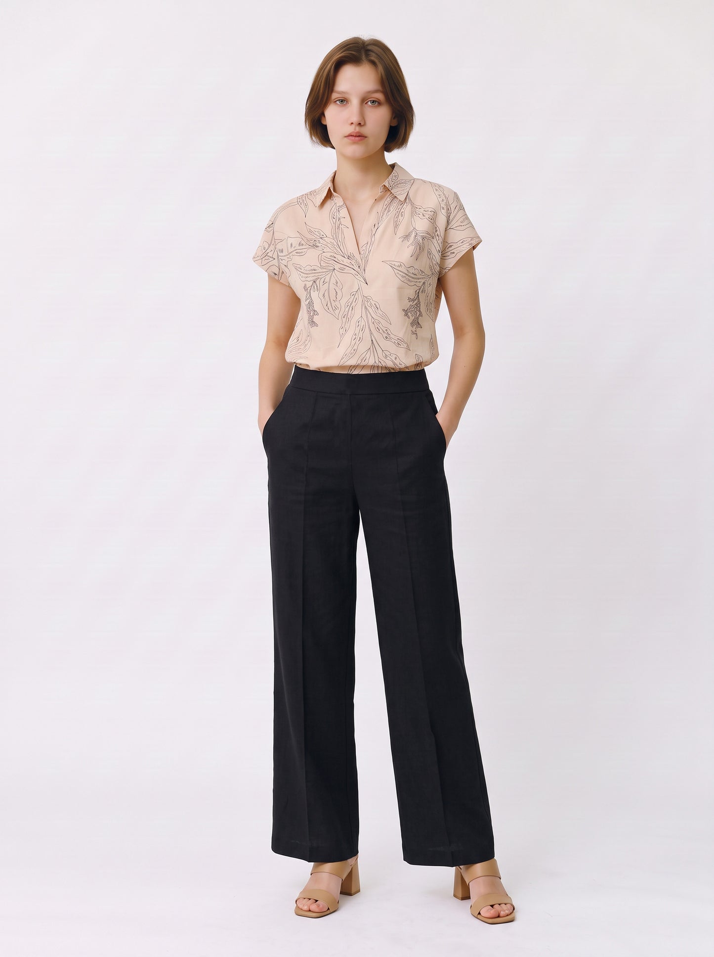 Blusa cuello camisero